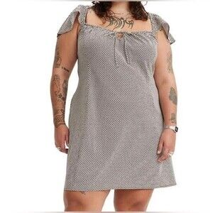 NWT Levi's Misha Ruffle Sleeves Gingham Check Mini Dress SZ 4X
